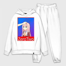 Мужской костюм хлопок OVERSIZE с принтом Маленькая Ноль Два в Курске,  |  | 002 | anime | girl | zero two | девушка | любимый во франксе