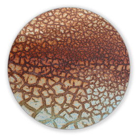 Коврик для мышки круглый с принтом Пустынные Трещины в Курске, резина и полиэстер | круглая форма, изображение наносится на всю лицевую часть | линии | лучшее | полосы | природа | пустыня | топ | тренды | трещины