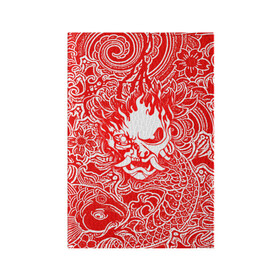 Обложка для паспорта матовая кожа с принтом Samurai в Курске, натуральная матовая кожа | размер 19,3 х 13,7 см; прозрачные пластиковые крепления | cd projekt red | cyberpunk | cyberpunk 2077 | rdcbp101277 | samurai | киберпанк | киберпанк 2077