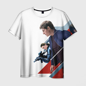 Мужская футболка 3D с принтом Mission: Impossible Art в Курске, 100% полиэфир | прямой крой, круглый вырез горловины, длина до линии бедер | актер | миссия невыполнима | фильм
