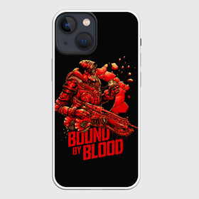 Чехол для iPhone 13 mini с принтом Bound of blood в Курске,  |  | game | games | gears of war | gow | гирс оф вар | гов | игра | игры | маркус феникс | пуфкы ща цфк