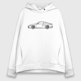 Женское худи Oversize хлопок с принтом Porsche 911 Tubro S в Курске, френч-терри — 70% хлопок, 30% полиэстер. Мягкий теплый начес внутри —100% хлопок | боковые карманы, эластичные манжеты и нижняя кромка, капюшон на магнитной кнопке | Тематика изображения на принте: porsche | porsche911 | porsche911turbos | turbo | turbos | vag | порш | порш911 | порш911турбо | спорткар | суперкар | турбо