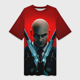 Платье-футболка 3D с принтом Agent here в Курске,  |  | agent 47 | game | games | hitman | hitmen | агент 47 | игра | игры | ршеьфт | хитман | хитмэн