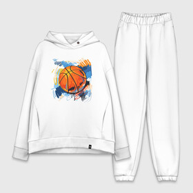 Женский костюм хлопок Oversize с принтом Check The Ball в Курске,  |  | basketball | game | nba | sport | streetball | баскетбол | баскетболист | игра | игрок | мяч | нба | спорт | стритбол | тренер