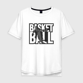 Мужская футболка хлопок Oversize с принтом Basket Player в Курске, 100% хлопок | свободный крой, круглый ворот, “спинка” длиннее передней части | basketball | game | nba | sport | streetball | баскетбол | баскетболист | игра | игрок | мяч | нба | спорт | стритбол | тренер