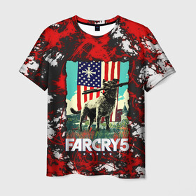 Мужская футболка 3D с принтом farcry5 в Курске, 100% полиэфир | прямой крой, круглый вырез горловины, длина до линии бедер | doge | farcry | fc 5 | fc5 | фар край