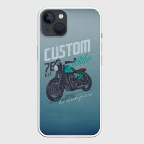 Чехол для iPhone 13 с принтом Custom Bike в Курске,  |  | bike | custom | байк | байкер | кастом | мото | мотокросс | мотоцикл | скорость
