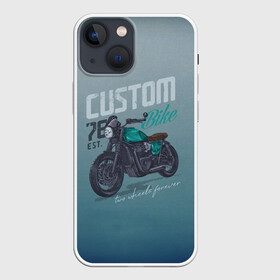 Чехол для iPhone 13 mini с принтом Custom Bike в Курске,  |  | bike | custom | байк | байкер | кастом | мото | мотокросс | мотоцикл | скорость
