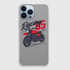 Чехол для iPhone 13 Pro Max с принтом Racing 85 в Курске,  |  | Тематика изображения на принте: bike | custom | байк | байкер | кастом | мото | мотокросс | мотоцикл | скорость