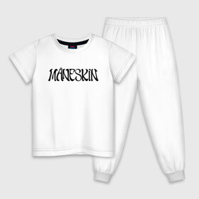 Детская пижама хлопок с принтом Maneskin в Курске, 100% хлопок |  брюки и футболка прямого кроя, без карманов, на брюках мягкая резинка на поясе и по низу штанин
 | maneskin | евровидение 2021 | манескин | монскин