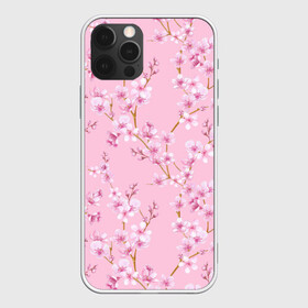Чехол для iPhone 12 Pro Max с принтом Цветущая розовая вишня в Курске, Силикон |  | Тематика изображения на принте: cherry blossom | sakura | азия | весна | ветки | вишня | для девушки | женский | милый | нежный | природа | розовый | сакура | цветение | цветочный принт | цветущая вишня | цветущие ветки | цветущий миндаль