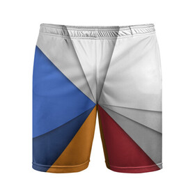 Мужские шорты спортивные с принтом Трегоугольник в Курске,  |  | Тематика изображения на принте: color | иллюстрация | треугольник | узоры | цвета