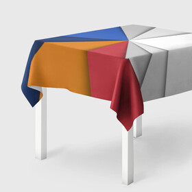 Скатерть 3D с принтом Трегоугольник в Курске, 100% полиэстер (ткань не мнется и не растягивается) | Размер: 150*150 см | color | иллюстрация | треугольник | узоры | цвета