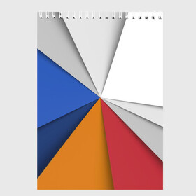 Скетчбук с принтом Трегоугольник в Курске, 100% бумага
 | 48 листов, плотность листов — 100 г/м2, плотность картонной обложки — 250 г/м2. Листы скреплены сверху удобной пружинной спиралью | Тематика изображения на принте: color | иллюстрация | треугольник | узоры | цвета