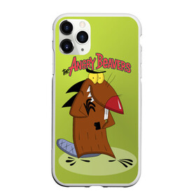 Чехол для iPhone 11 Pro Max матовый с принтом Крутые бобры Деггет в Курске, Силикон |  | daggett | doofus | the angry beavers | бобр | деггет | дуфус | злые бобры | крутые бобры