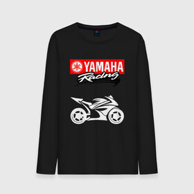 Мужской лонгслив хлопок с принтом YAMAHA ЯМАХА RACING в Курске, 100% хлопок |  | motorcycle | yamaha | yzf r6. | байк | байкер | мотоспорт | мототехника | мотоцикл | мотоциклист | скутер | ямаха