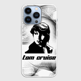 Чехол для iPhone 13 Pro с принтом Tom Cruise (famous actor) в Курске,  |  | black and white | famous actor | hollywood actor | tom cruise | tom cruise lettering | tom cruise print | актер голливуда | известный актер | надпись том круз | принт том круз | том круз | черный и белый