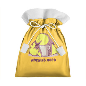 Подарочный 3D мешок с принтом Pikachu morning mood в Курске, 100% полиэстер | Размер: 29*39 см | Тематика изображения на принте: morning | pikachu | pokemon | кофе | настроение | пикачу | покемон | утро