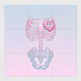 Магнитный плакат 3Х3 с принтом Yumemi Riamu (Риаму Юмэми) в Курске, Полимерный материал с магнитным слоем | 9 деталей размером 9*9 см | Тематика изображения на принте: anime | yumemi riamu | аниме | девушки золушки | риаму юмэми | сердце | скелет | хэллоуин