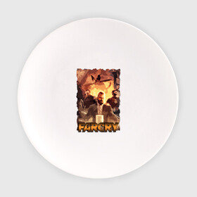 Тарелка с принтом Иосиф Сид FarCry в Курске, фарфор | диаметр - 210 мм
диаметр для нанесения принта - 120 мм | farcry | fc 5 | fc5 | фар край