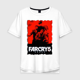 Мужская футболка хлопок Oversize с принтом FARCRY  | ФАРКРАЙ  в Курске, 100% хлопок | свободный крой, круглый ворот, “спинка” длиннее передней части | farcry | fc 5 | fc5 | фар край