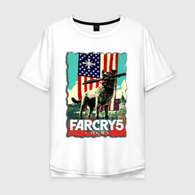 Мужская футболка хлопок Oversize с принтом Farcry doge Boomer - Бумер в Курске, 100% хлопок | свободный крой, круглый ворот, “спинка” длиннее передней части | farcry | fc 5 | fc5 | фар край
