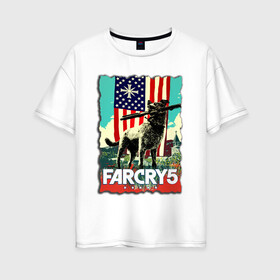 Женская футболка хлопок Oversize с принтом Farcry doge Boomer - Бумер в Курске, 100% хлопок | свободный крой, круглый ворот, спущенный рукав, длина до линии бедер
 | farcry | fc 5 | fc5 | фар край