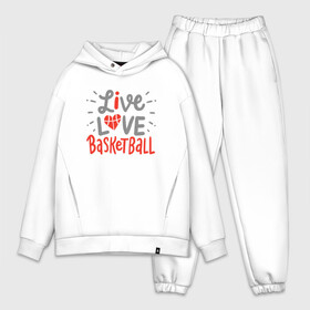 Мужской костюм хлопок OVERSIZE с принтом Live Love Basketball в Курске,  |  | basketball | game | live | love | nba | sport | streetball | баскетбол | баскетболист | игра | игрок | мяч | нба | спорт | стритбол | тренер