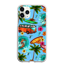 Чехол для iPhone 11 Pro матовый с принтом Пальмы волны серфинг в Курске, Силикон |  | Тематика изображения на принте: beach | club | palm | party | sea | summer | tropical | волна | волны | жара | летние | лето | море | очки | пальмы | пляж | серф | серфинг | тропический