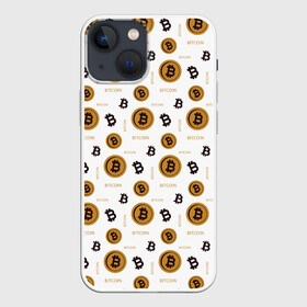 Чехол для iPhone 13 mini с принтом Узор и биткоина | Pattern в Курске,  |  | binance | bitcoin | blockchain | btc | crypto | dogecoin | ethereum | tether | xrp | бинанс | блокчейн | валюта | деньги | доге | криптовалюта | майнер | майнинг | монеты | паттерн | цифровая валюта | цифровое золото | эфир