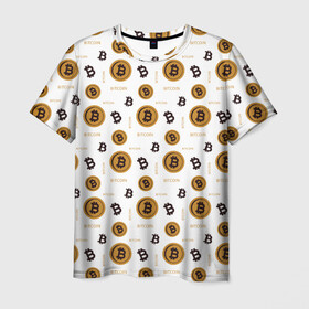 Мужская футболка 3D с принтом Узор и биткоина Pattern в Курске, 100% полиэфир | прямой крой, круглый вырез горловины, длина до линии бедер | binance | bitcoin | blockchain | btc | crypto | dogecoin | ethereum | tether | xrp | бинанс | блокчейн | валюта | деньги | доге | криптовалюта | майнер | майнинг | монеты | паттерн | цифровая валюта | цифровое золото | эфир