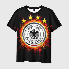 Мужская футболка 3D с принтом Сборная Германии в Курске, 100% полиэфир | прямой крой, круглый вырез горловины, длина до линии бедер | die mannschaft | германия | сборная германии | футбол | чемпионат европы | чемпионат мира
