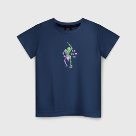 Детская футболка хлопок с принтом Скелет - барабанщик в Курске, 100% хлопок | круглый вырез горловины, полуприлегающий силуэт, длина до линии бедер | skull | барабан | кости | монстр | прикол | скелет | череп | юмор