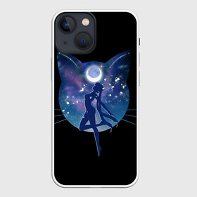 Чехол для iPhone 13 mini с принтом Sailor Moon силуэт в Курске,  |  | sailor moon | звезды | луна | сейлор мун | усаги цукино