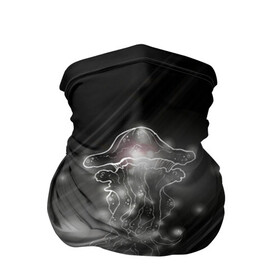 Бандана-труба 3D с принтом Медуза на черном в Курске, 100% полиэстер, ткань с особыми свойствами — Activecool | плотность 150‒180 г/м2; хорошо тянется, но сохраняет форму | Тематика изображения на принте: jellyfish | medusa | жители | медуза | медузы | морские | океан
