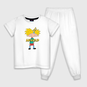 Детская пижама хлопок с принтом Hey Arnold! в Курске, 100% хлопок |  брюки и футболка прямого кроя, без карманов, на брюках мягкая резинка на поясе и по низу штанин
 | arnold | hey | hey arnold | арнольд | эй арнольд