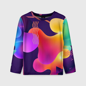 Детский лонгслив 3D с принтом Rainbow T-Shirt в Курске, 100% полиэстер | длинные рукава, круглый вырез горловины, полуприлегающий силуэт
 | colorful | rainbow | градиент | иллюстрация | линии