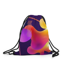 Рюкзак-мешок 3D с принтом Rainbow T-Shirt в Курске, 100% полиэстер | плотность ткани — 200 г/м2, размер — 35 х 45 см; лямки — толстые шнурки, застежка на шнуровке, без карманов и подкладки | colorful | rainbow | градиент | иллюстрация | линии