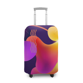 Чехол для чемодана 3D с принтом Rainbow T-Shirt в Курске, 86% полиэфир, 14% спандекс | двустороннее нанесение принта, прорези для ручек и колес | colorful | rainbow | градиент | иллюстрация | линии