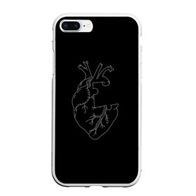 Чехол для iPhone 7Plus/8 Plus матовый с принтом Сердце в Курске, Силикон | Область печати: задняя сторона чехла, без боковых панелей | любовь | один | разорванное сердце | сердце | тело | темный | чернить