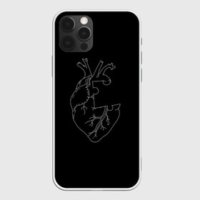 Чехол для iPhone 12 Pro с принтом Сердце в Курске, силикон | область печати: задняя сторона чехла, без боковых панелей | любовь | один | разорванное сердце | сердце | тело | темный | чернить