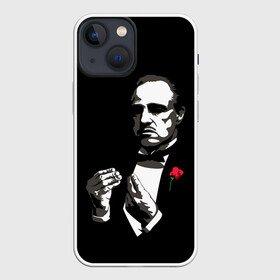 Чехол для iPhone 13 mini с принтом Крёстный Отец | The Godfather в Курске,  |  | corleone | dad | don | father | gangster | godfather | mafia | rose | the | vito | вито | гангстер | дон | корлеоне | крёстный | криминал | мафиози | мафиозник | мафия | отец | роза