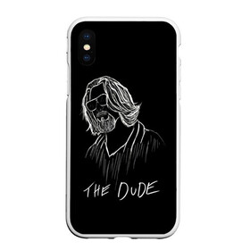 Чехол для iPhone XS Max матовый с принтом THE DUDE (Большой Лебовски) в Курске, Силикон | Область печати: задняя сторона чехла, без боковых панелей | Тематика изображения на принте: abide | big | dude | jeff | lebowski | the | большой | лебовски | фильм | чувак