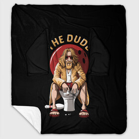 Плед с рукавами с принтом THE DUDE (Big Lebowski) в Курске, 100% полиэстер | Закругленные углы, все края обработаны. Ткань не мнется и не растягивается. Размер 170*145 | abide | big | dude | jeff | lebowski | the | большой | лебовски | фильм | чувак