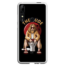 Чехол для Honor P Smart Z с принтом THE DUDE (Big Lebowski) в Курске, Силикон | Область печати: задняя сторона чехла, без боковых панелей | abide | big | dude | jeff | lebowski | the | большой | лебовски | фильм | чувак