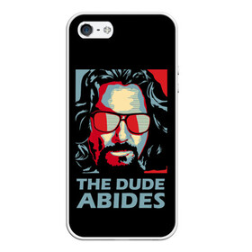 Чехол для iPhone 5/5S матовый с принтом The Dude Abides (Лебовски) в Курске, Силикон | Область печати: задняя сторона чехла, без боковых панелей | Тематика изображения на принте: abide | big | dude | jeff | lebowski | the | большой | лебовски | фильм | чувак