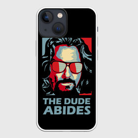 Чехол для iPhone 13 mini с принтом The Dude Abides (Лебовски) в Курске,  |  | abide | big | dude | jeff | lebowski | the | большой | лебовски | фильм | чувак