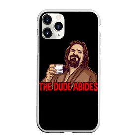 Чехол для iPhone 11 Pro матовый с принтом The Dude Abides (Lebowski) в Курске, Силикон |  | abide | big | dude | jeff | lebowski | the | большой | лебовски | фильм | чувак