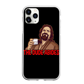 Чехол для iPhone 11 Pro Max матовый с принтом The Dude Abides (Lebowski) в Курске, Силикон |  | abide | big | dude | jeff | lebowski | the | большой | лебовски | фильм | чувак