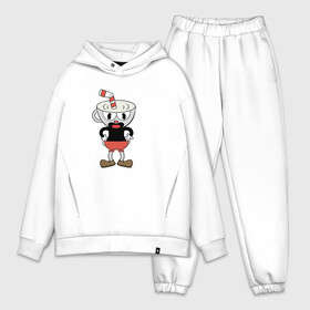 Мужской костюм хлопок OVERSIZE с принтом Cuphead в Курске,  |  | cuphead | game | красная соломинка | платформер | стоит